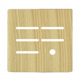 Placa p/ 5 Interruptores + Furo 4x4 - Novara Maple
